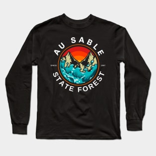 Au Sable State Forest Michigan Long Sleeve T-Shirt